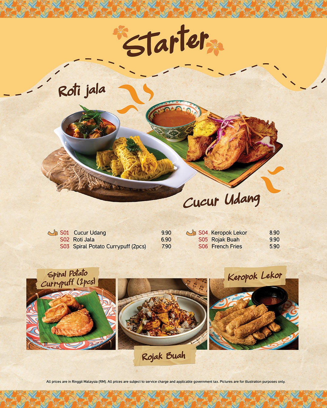 Teh Tarik Place Signature Menu - Starter